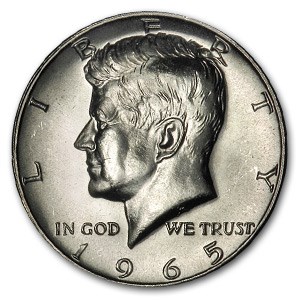 1965 Kennedy Half Dollar BU 1965 Kennedy Half Dollar BU